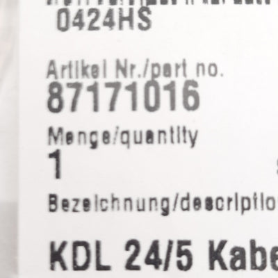 New Murrplastik 87171016 Cable Entry System KDL 24/5, 5 Large Openings 24-Pin Cutout