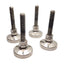 Used Lot of 4 Heavy Duty Machine Leveling Feet M24 x 6.5in Stem, ø3-7/8in Base