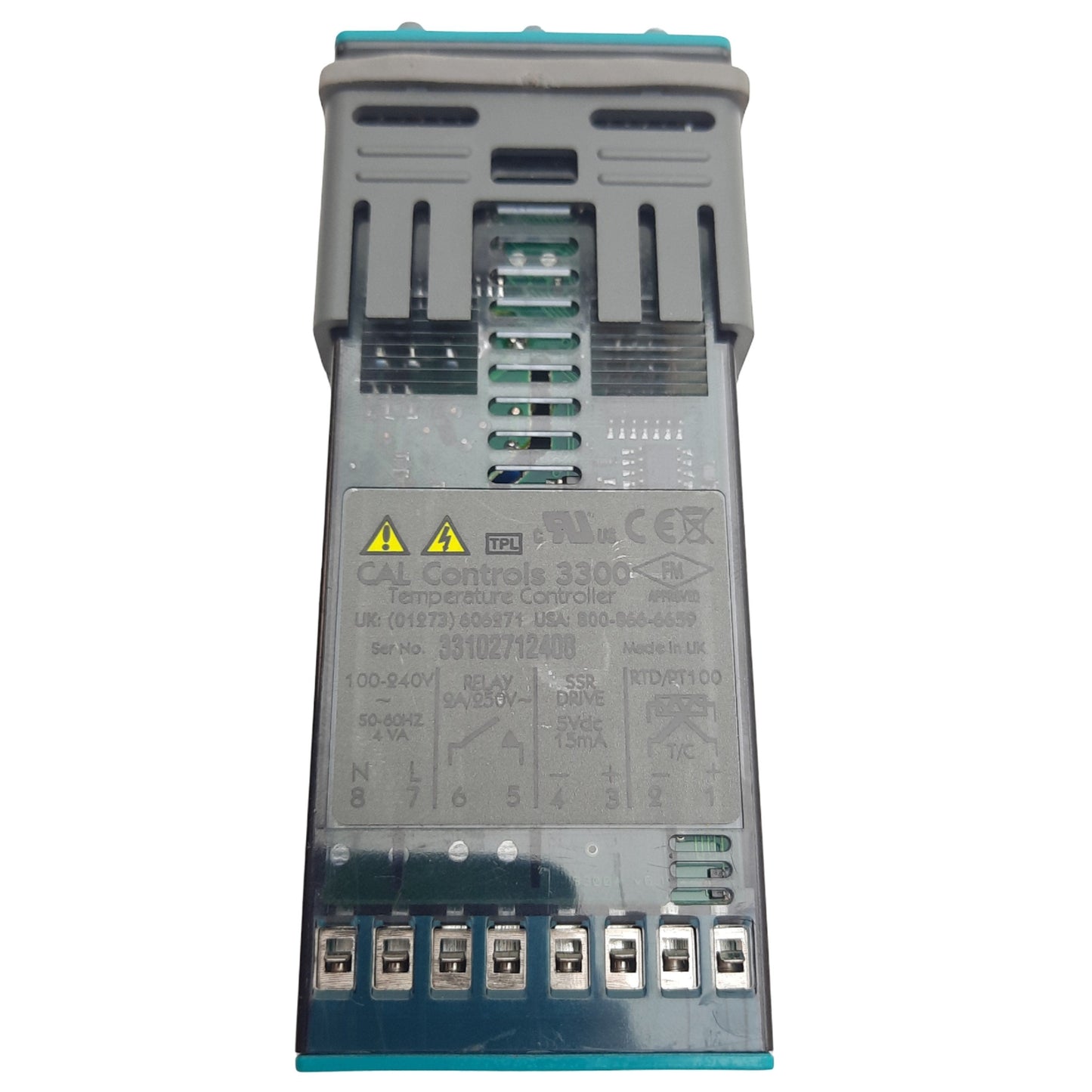Used CAL Controls 330000000 Temperature Controller PID, 1/32 DIN, TC, RTD, 100-240V