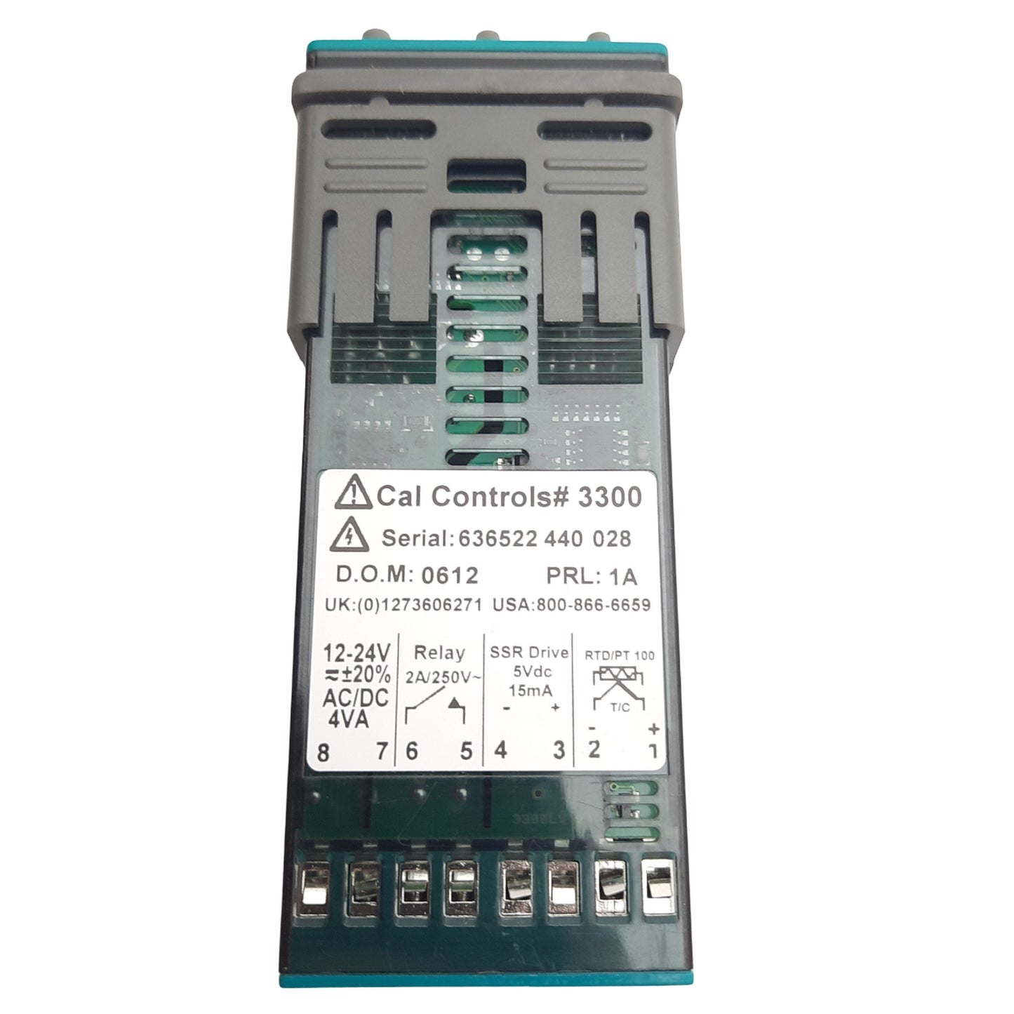 Used CAL Controls 330000030 Temperature Controller PID, 1/32 DIN, TC, RTP, 12-24V