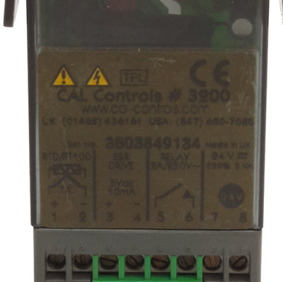 Used CAL Controls 320050 3200 Temperature Controller PID 1/32 DIN, TC/RTD, 24V AC/DC