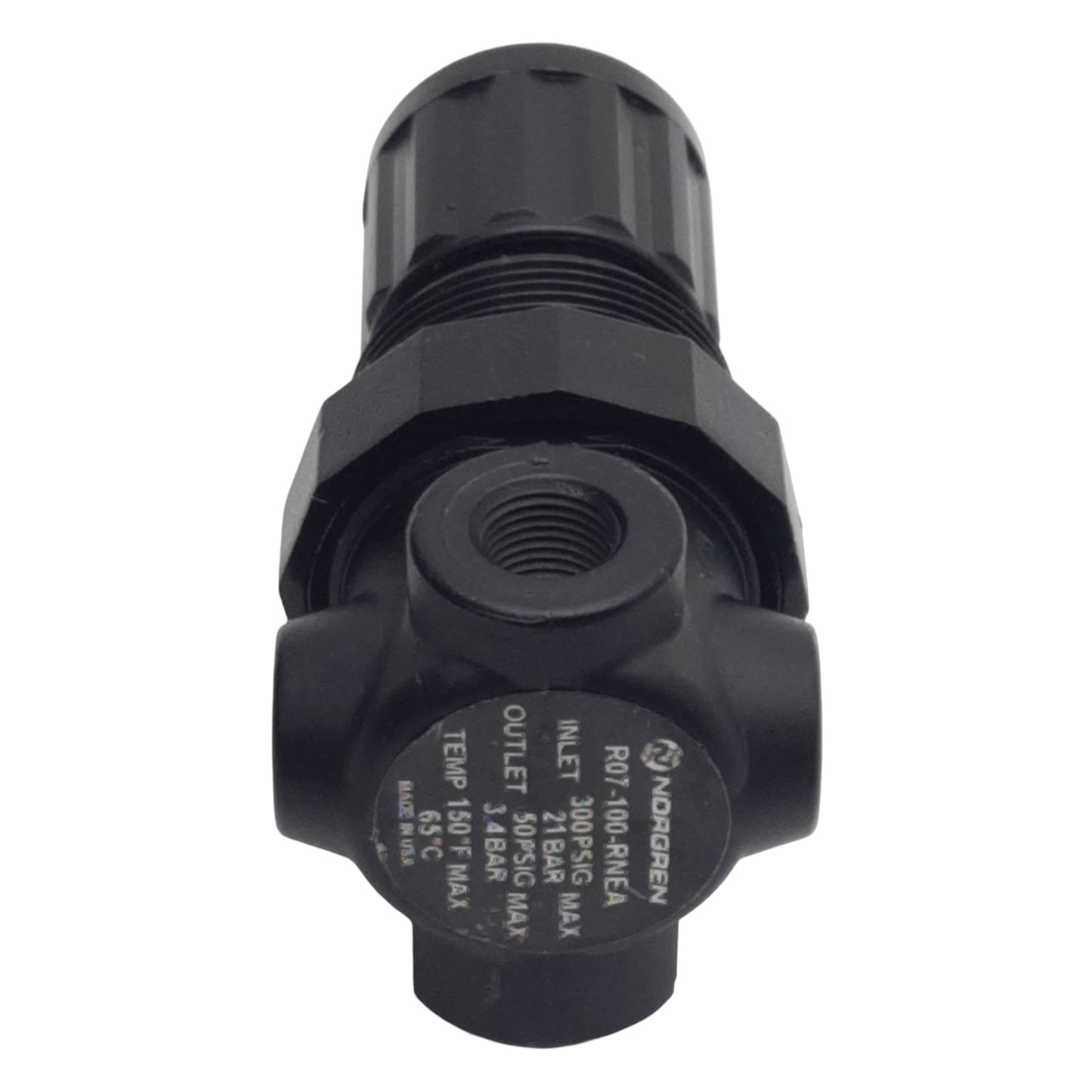 New Norgren R07-100-RNEA Pressure Regulator, 300psi In, 50psi Out, 14scfm, 1/8in PTF