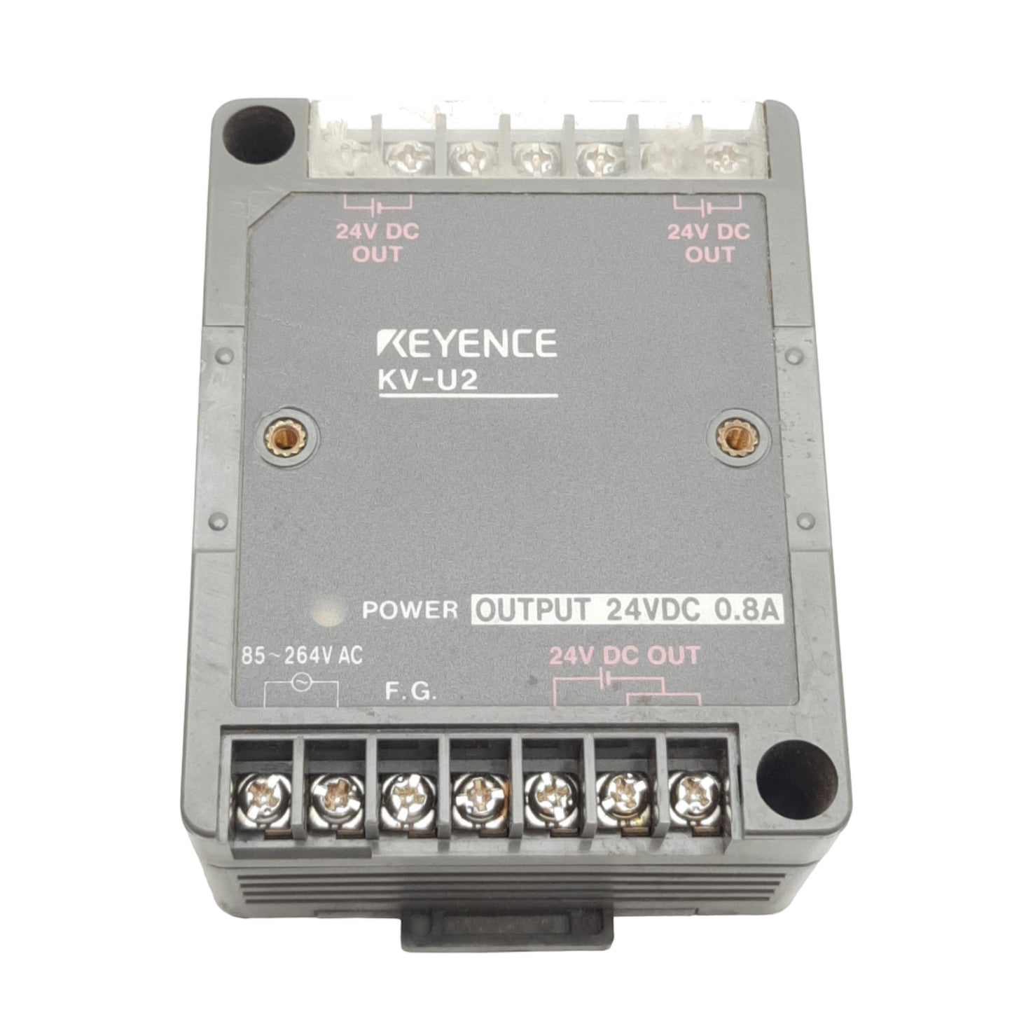 Used Keyence KV-U2 KV Series DIN Power Supply 85-264VAC Input, 24VDC 0.8A Output