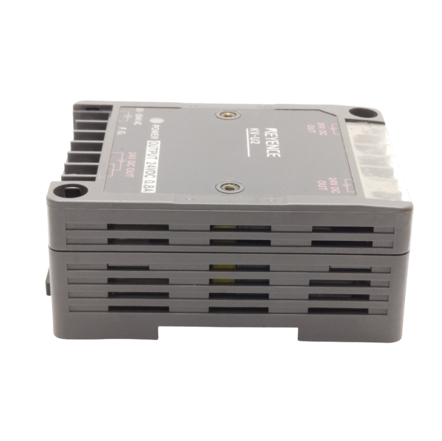 Used Keyence KV-U2 KV Series DIN Power Supply 85-264VAC Input, 24VDC 0.8A Output