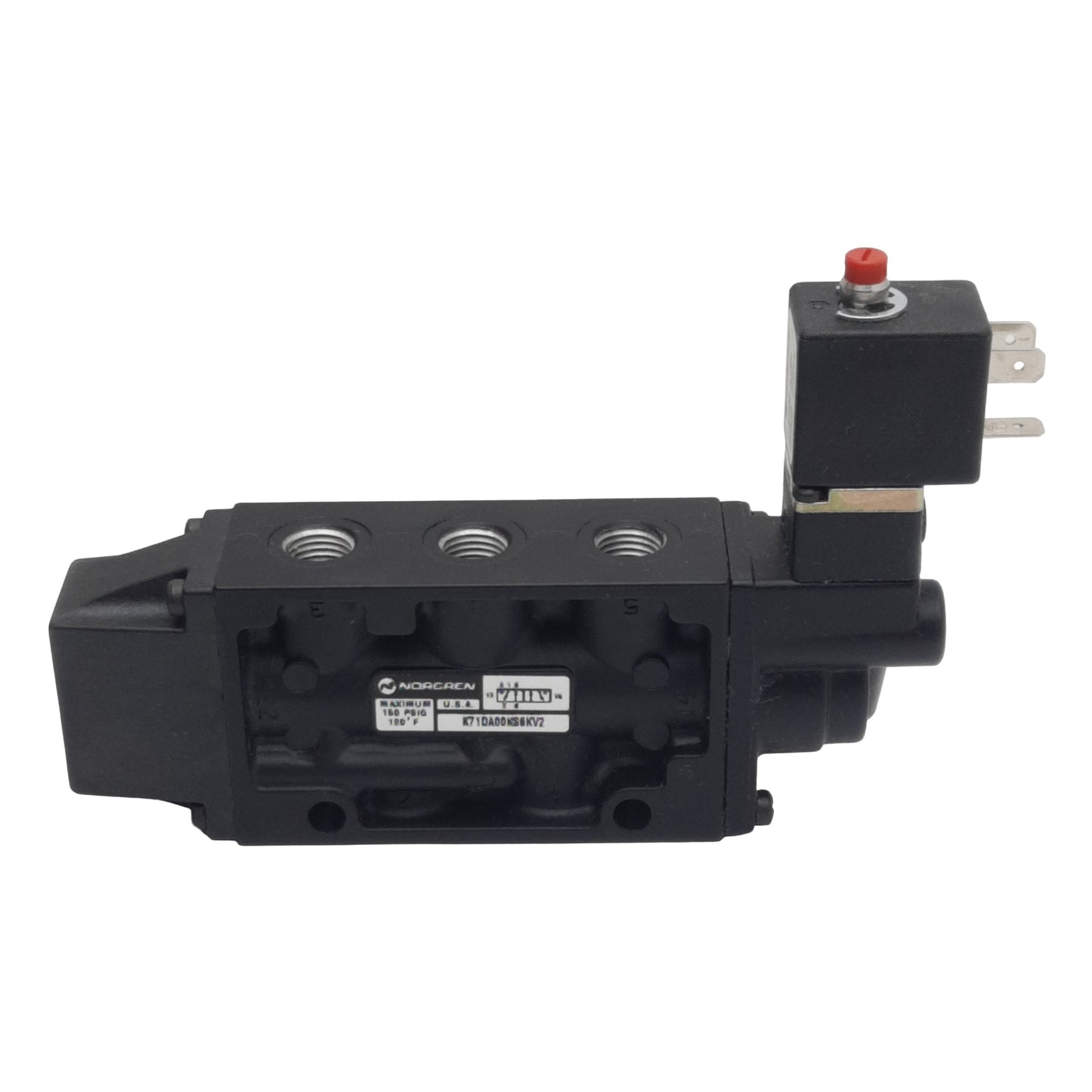 New Norgren K71DA00KS6KV2 Solenoid Valve 5/2-Way 1/4" NPT, 35-150psi 110/120VAC Coil