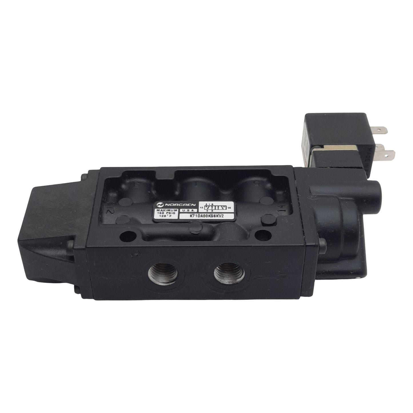 New Norgren K71DA00KS6KV2 Solenoid Valve 5/2-Way 1/4" NPT, 35-150psi 110/120VAC Coil