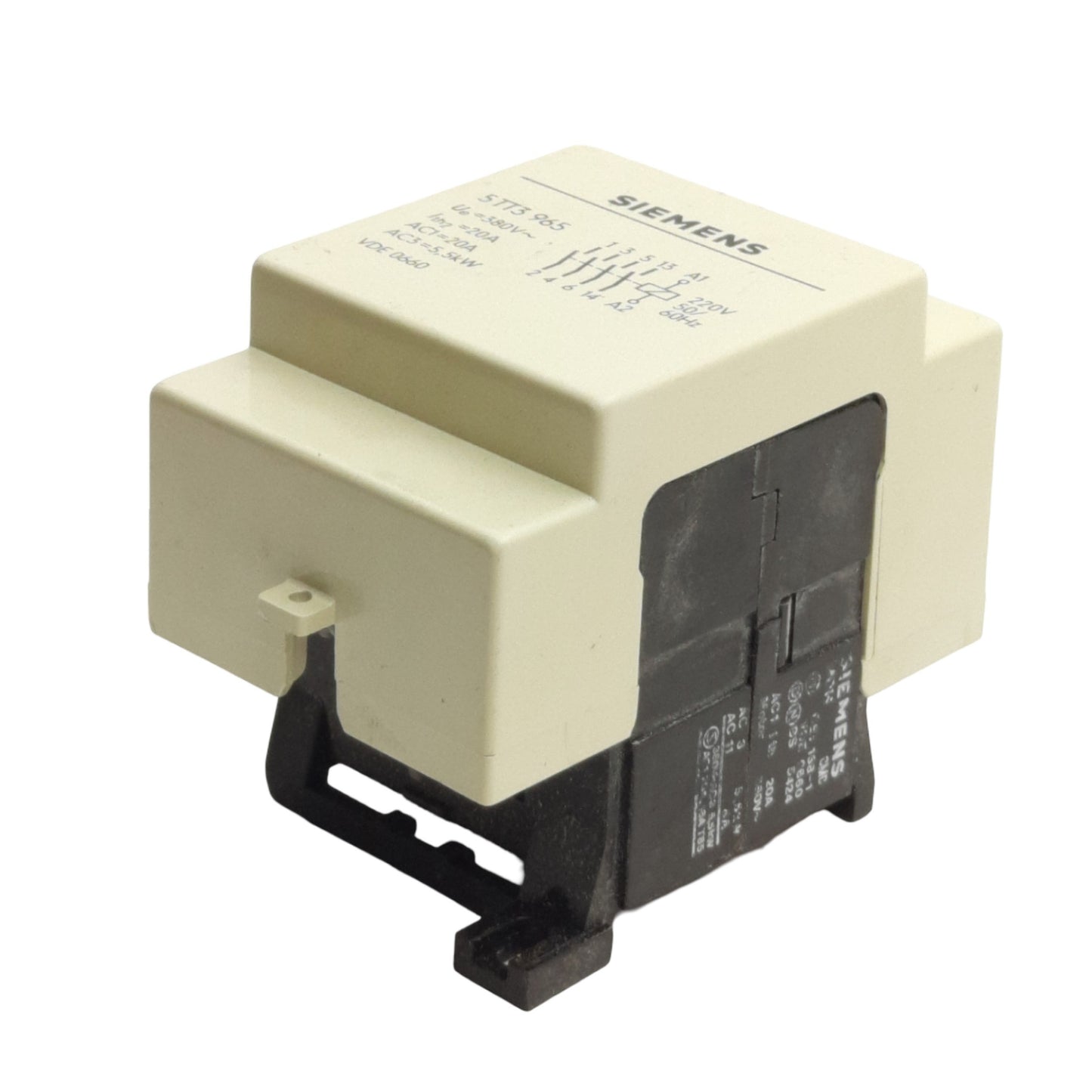 Used Siemens 5TT3 965 Motor Contactor 3-Pole, 380VAC 20A Contact, 220VAC Coil Voltage