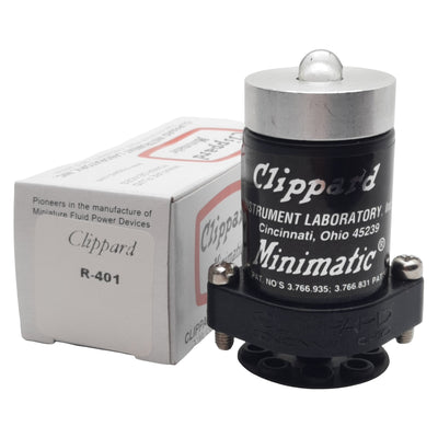 New Clippard R-401 Spring Return Pilot Valve 5/4-Way, 280l/min at 100psig, 0-150psig
