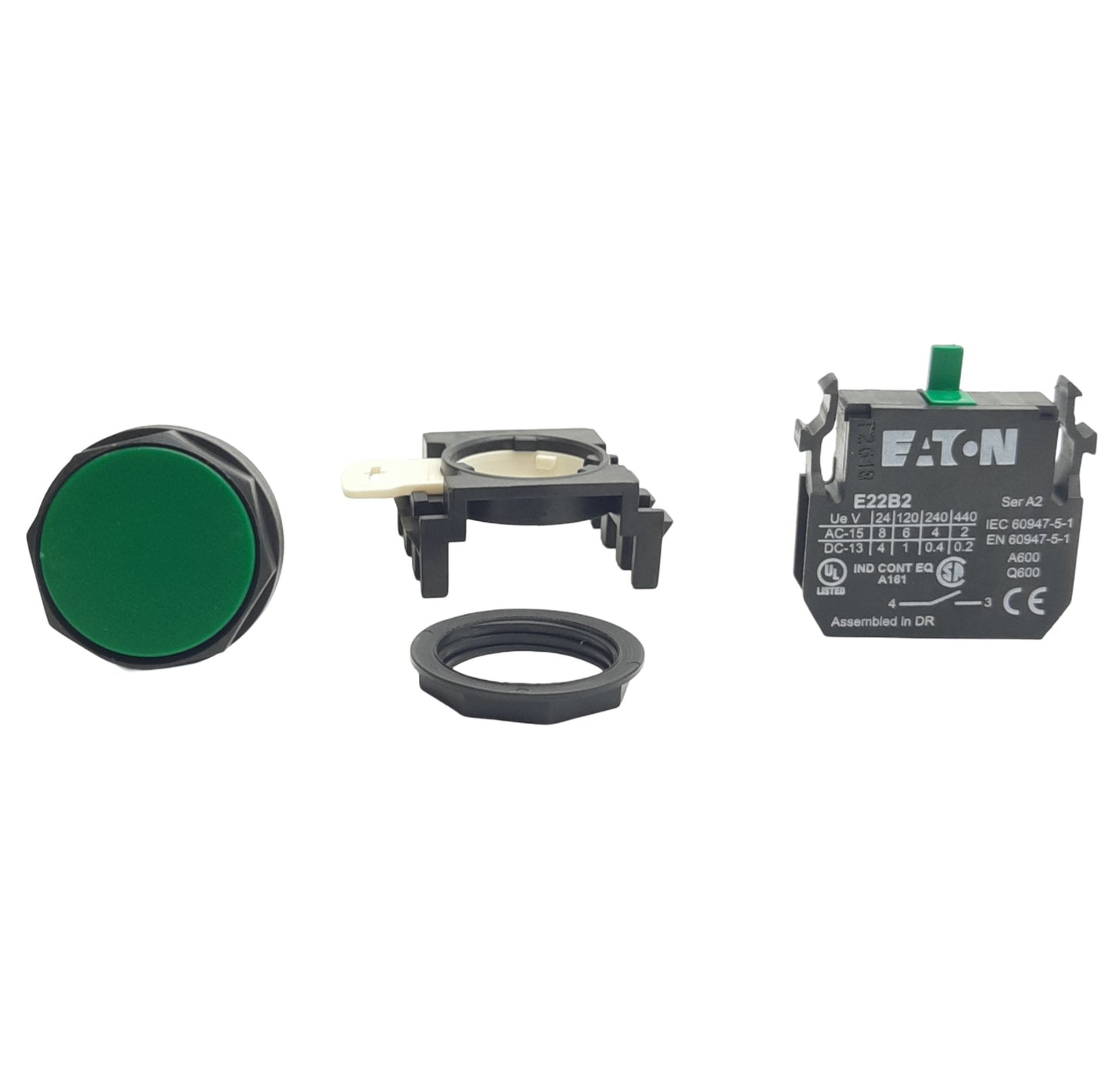 New Eaton E22PB3A Push Button, 22.5mm, 1NO Contact, 600V 10A Contact Rating