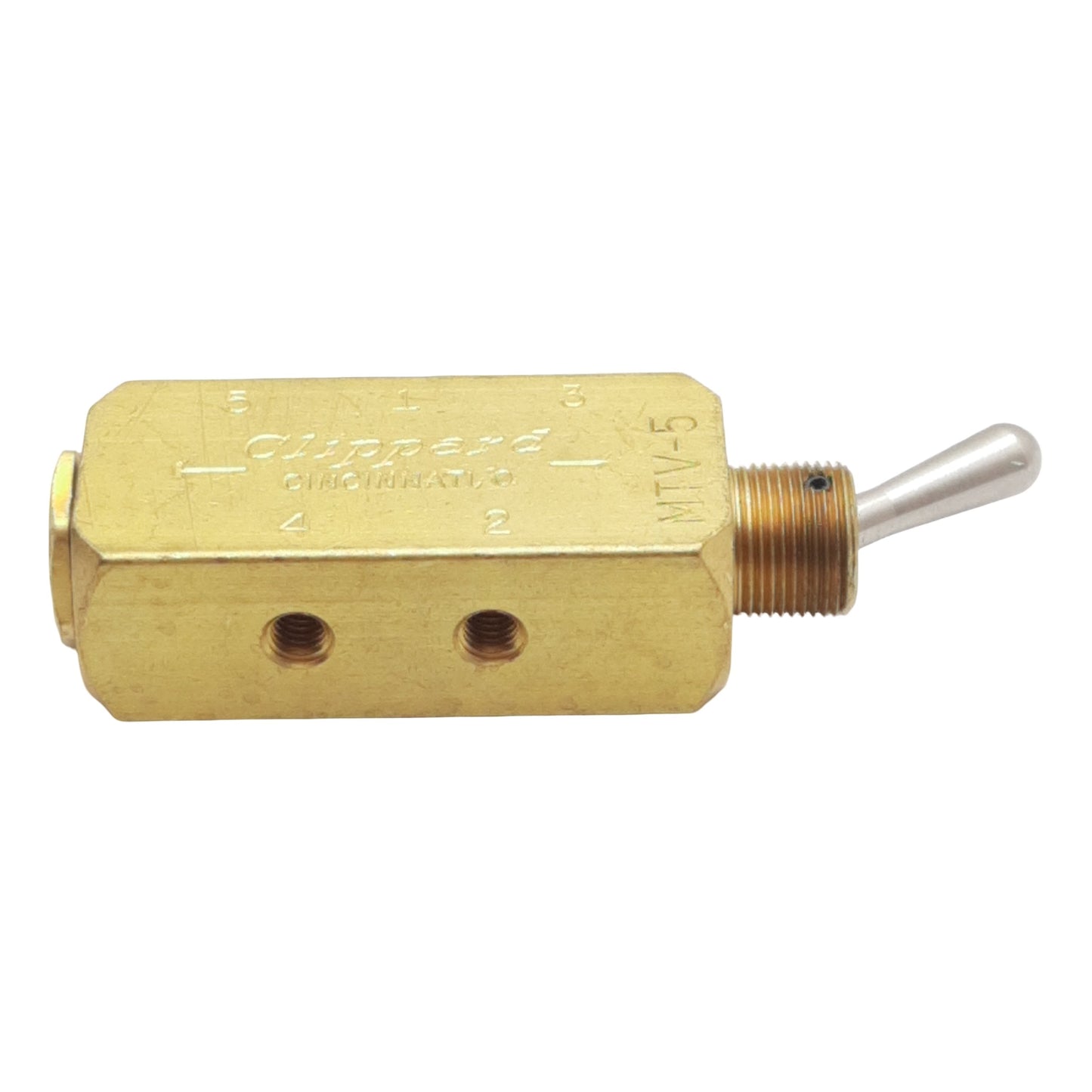 New Clippard MTV-5 Toggle Valve, 5/2-Way, 170l/min at 50psig, 150psig Max, #10-32