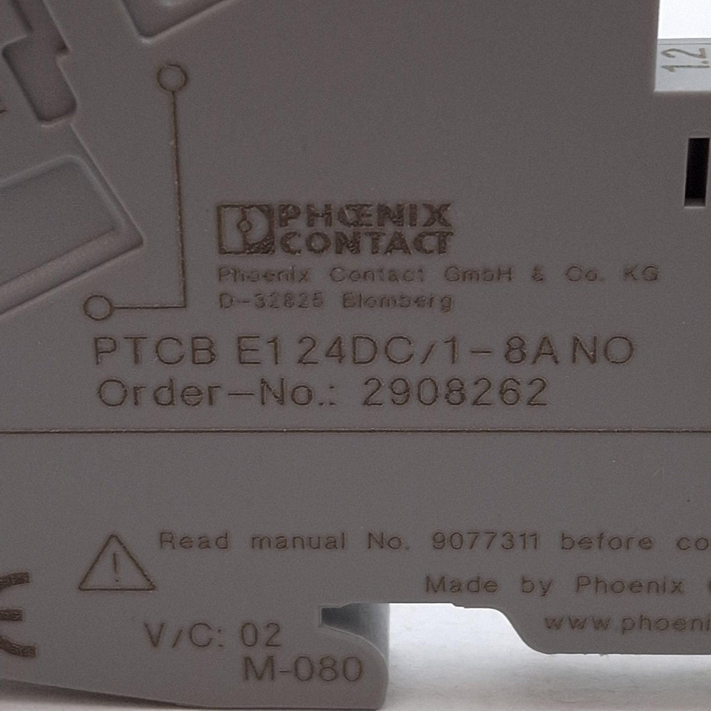 Used Phoenix Contact 2908262 Electronic Circuit Breaker 6-Position 3-Level 24VDC 1-8A