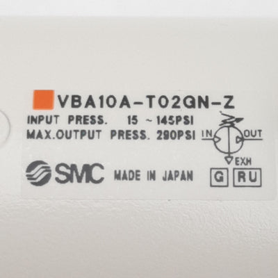 New SMC VBA10A-T02GN-Z Booster Regulator 2x Boost, 15-145psi, 290psi Max, 1/4in NPTF