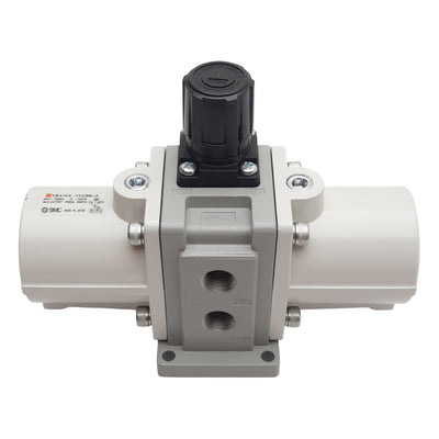 New SMC VBA10A-T02GN-Z Booster Regulator 2x Boost, 15-145psi, 290psi Max, 1/4in NPTF