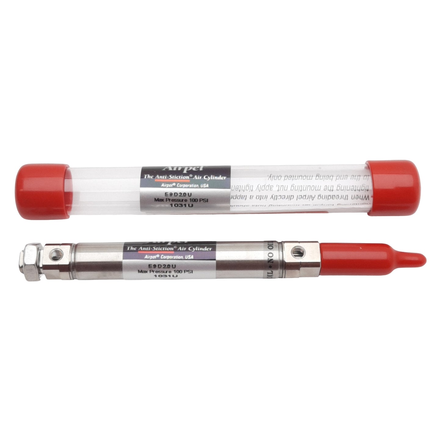 New Airpel E9D2.0U Pneumatic Cylinder, ø0.366in Bore, 2in Stroke, M5, 100psi Max