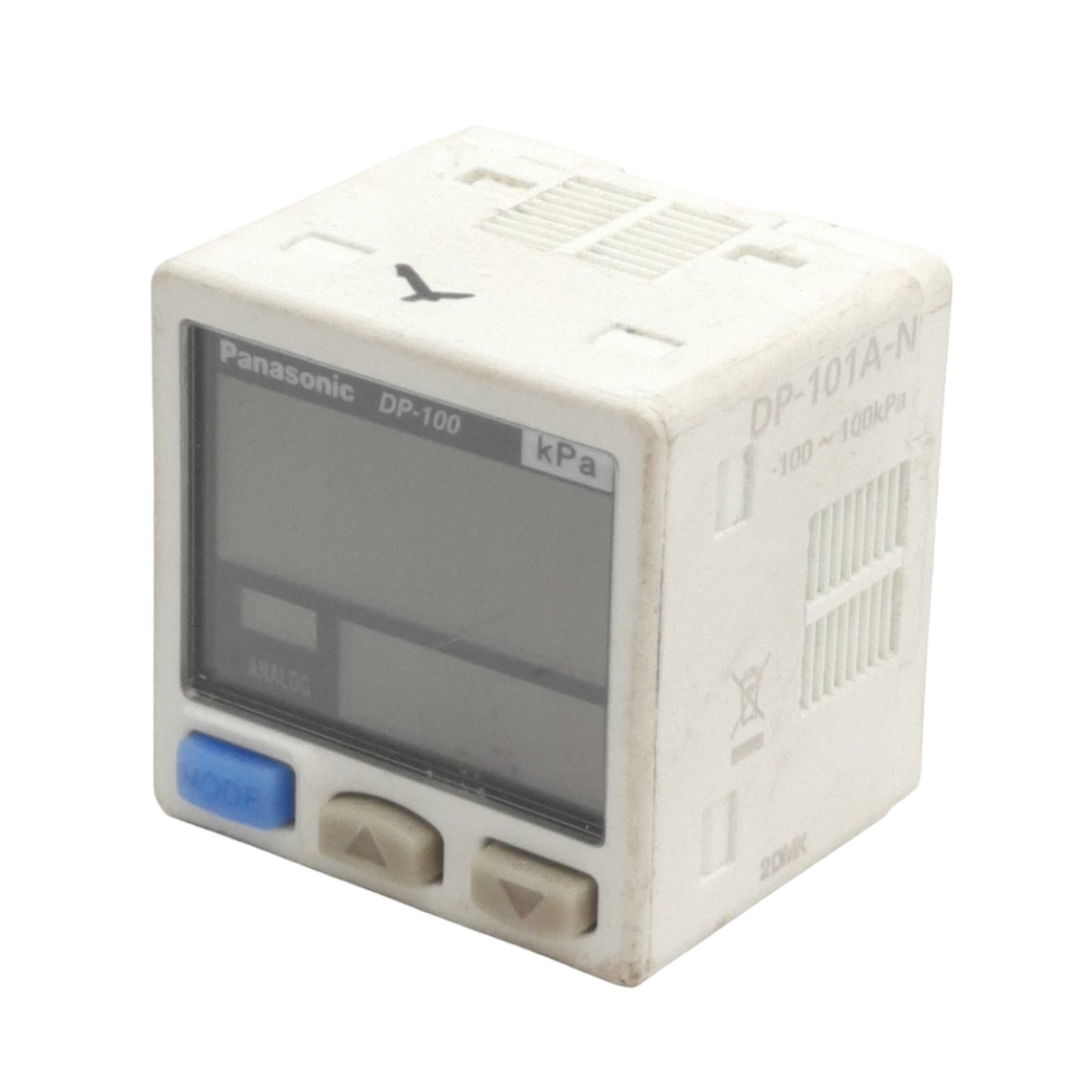 Used Panasonic DP-101A-N Analog Pressure Switch, -100 to 100kPa, 10-24VDC, NPN Output