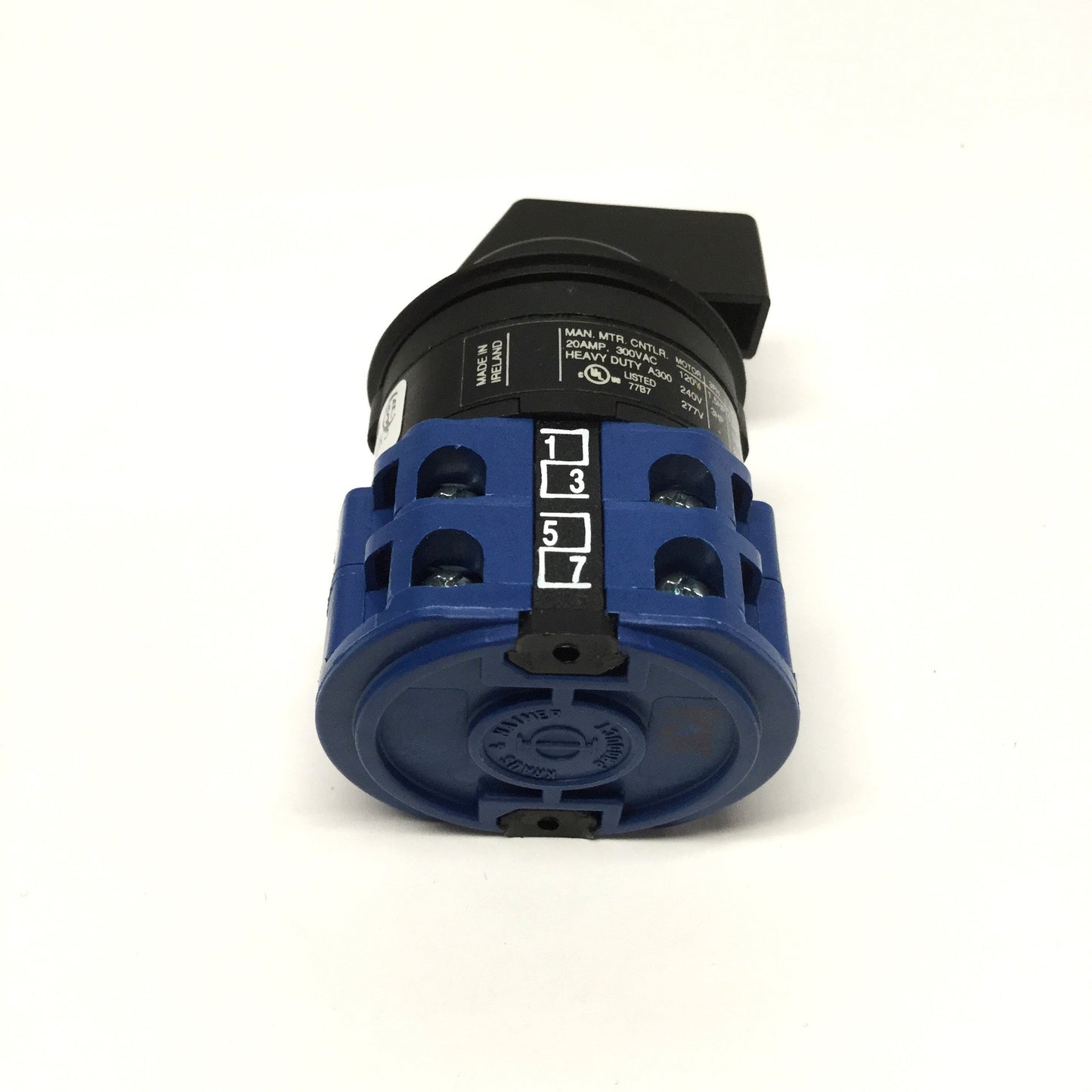 Used Kraus & Naimer CA10.A215 Rotary Control Switch, 2-Pole Spring Return Center, 20A