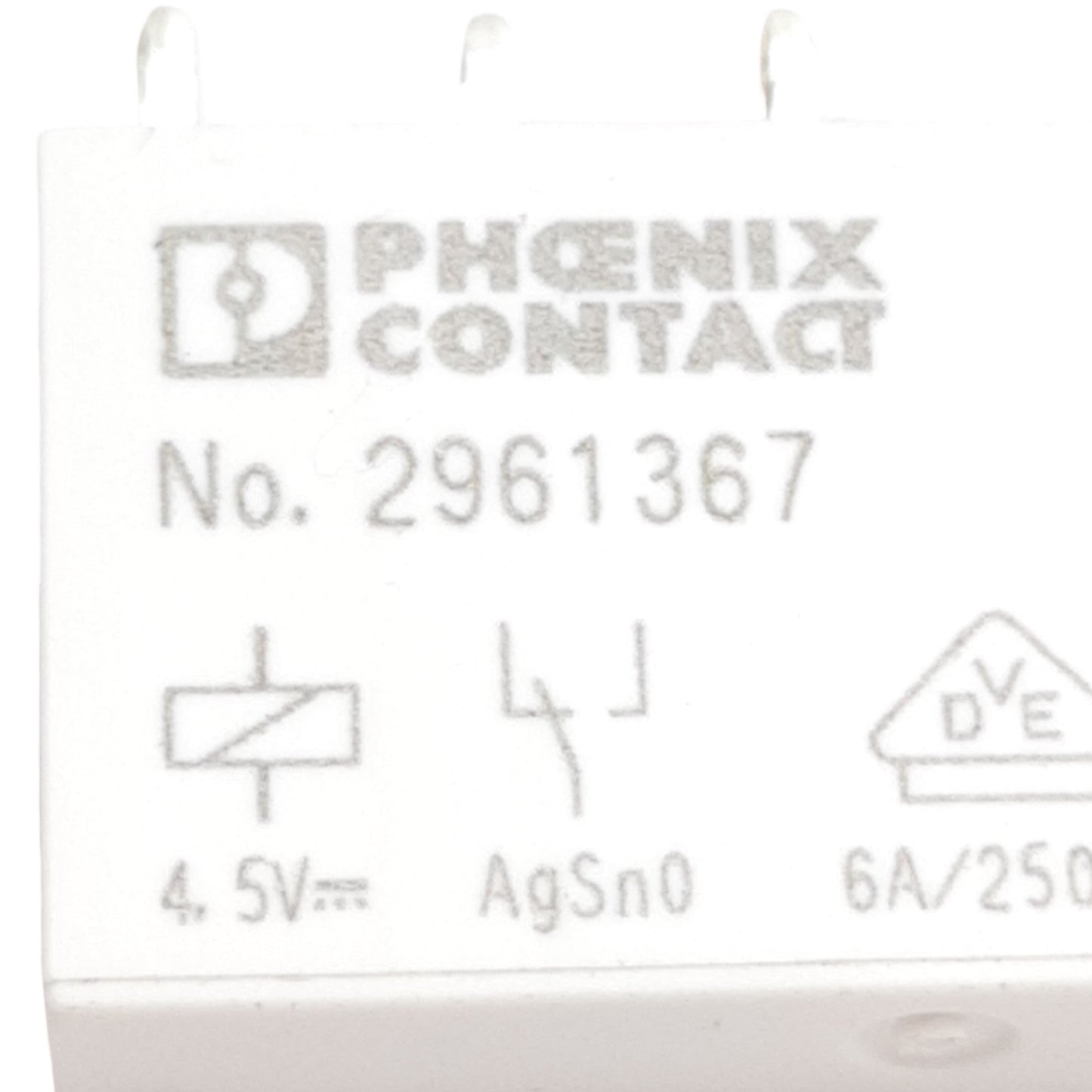 Used Lot of 3 Phoenix Contact 2961367 Single Relay 1PDT Contact Type, 4.5VDC Coil
