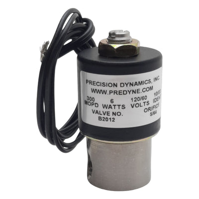 New Precision Dynamics B2012 Solenoid Valve, 1/8in NPT, 300psi Max, 120VAC Coil