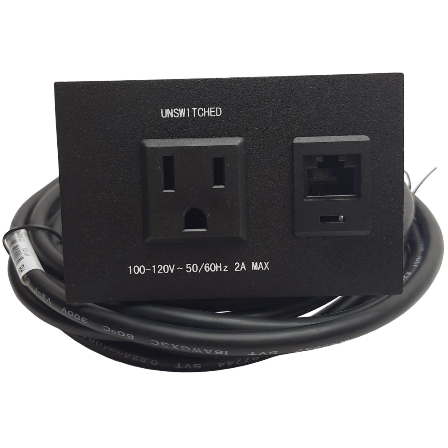 New Lorom Industrial LR-901 AC Power Module 100/120V 2A, 47mm x 52.3mm x 75.8mm