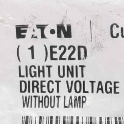 New Eaton Cutler Hammer E22D Pushbutton Operator Light Source, BA9, 250VAC Max, 22mm