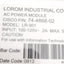 Used Lorom Industrial LR-901 AC Power Module 100/120V 2A, 47mm x 52.3mm x 75.8mm