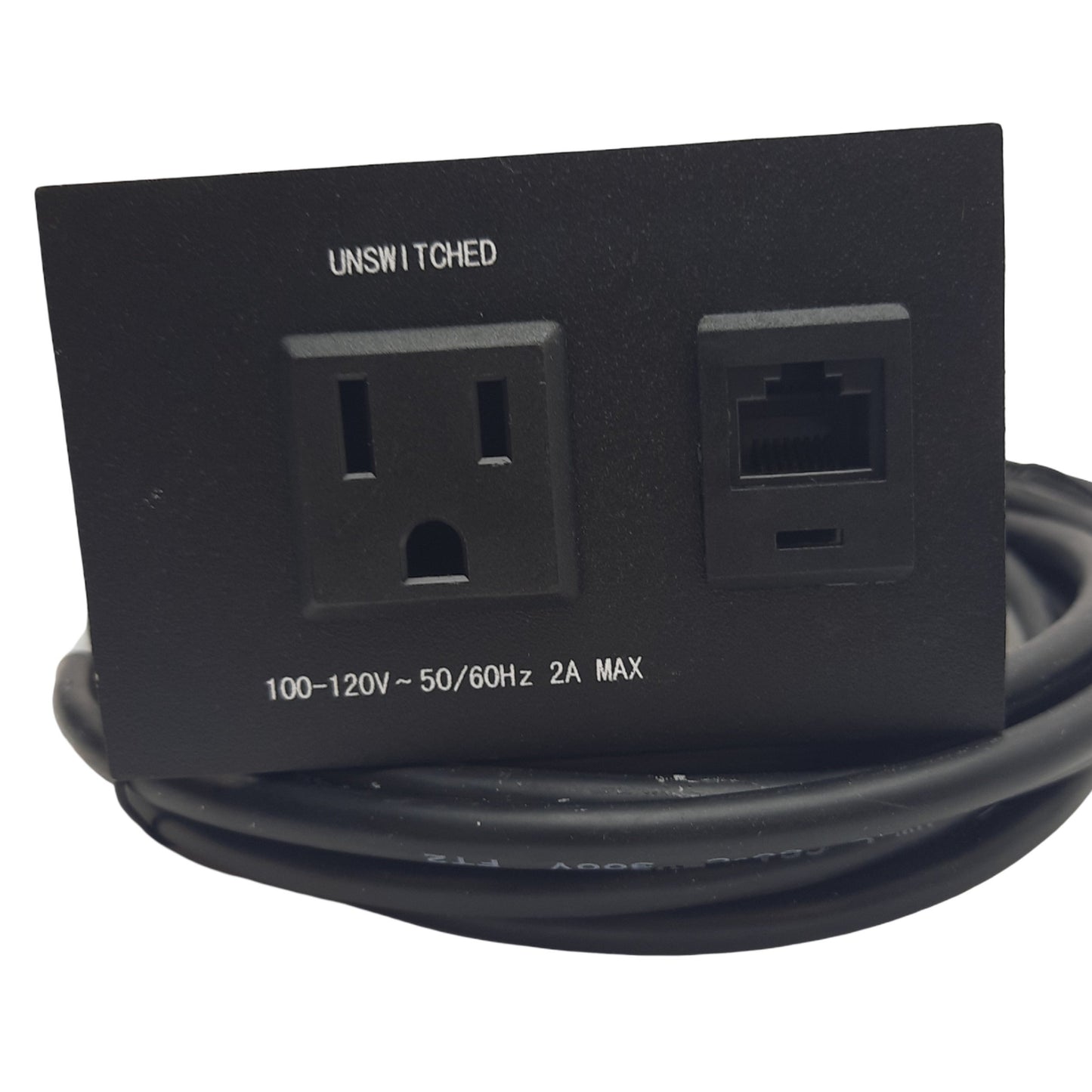 Used Lorom Industrial LR-901 AC Power Module 100/120V 2A, 47mm x 52.3mm x 75.8mm