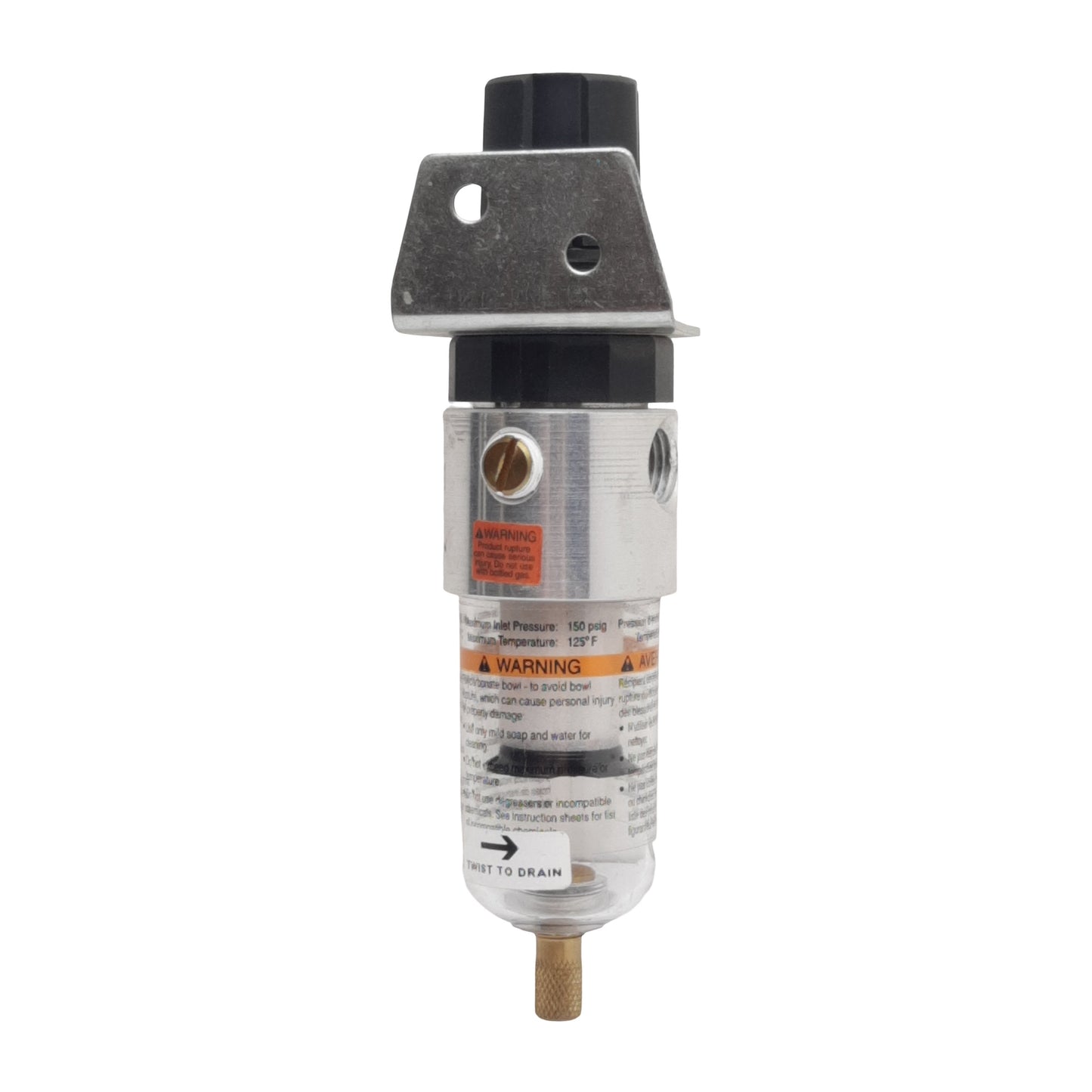 Used Parker Watts 200F755N Filter Regulator, 10bar/150psi Max, 1/4in NPT