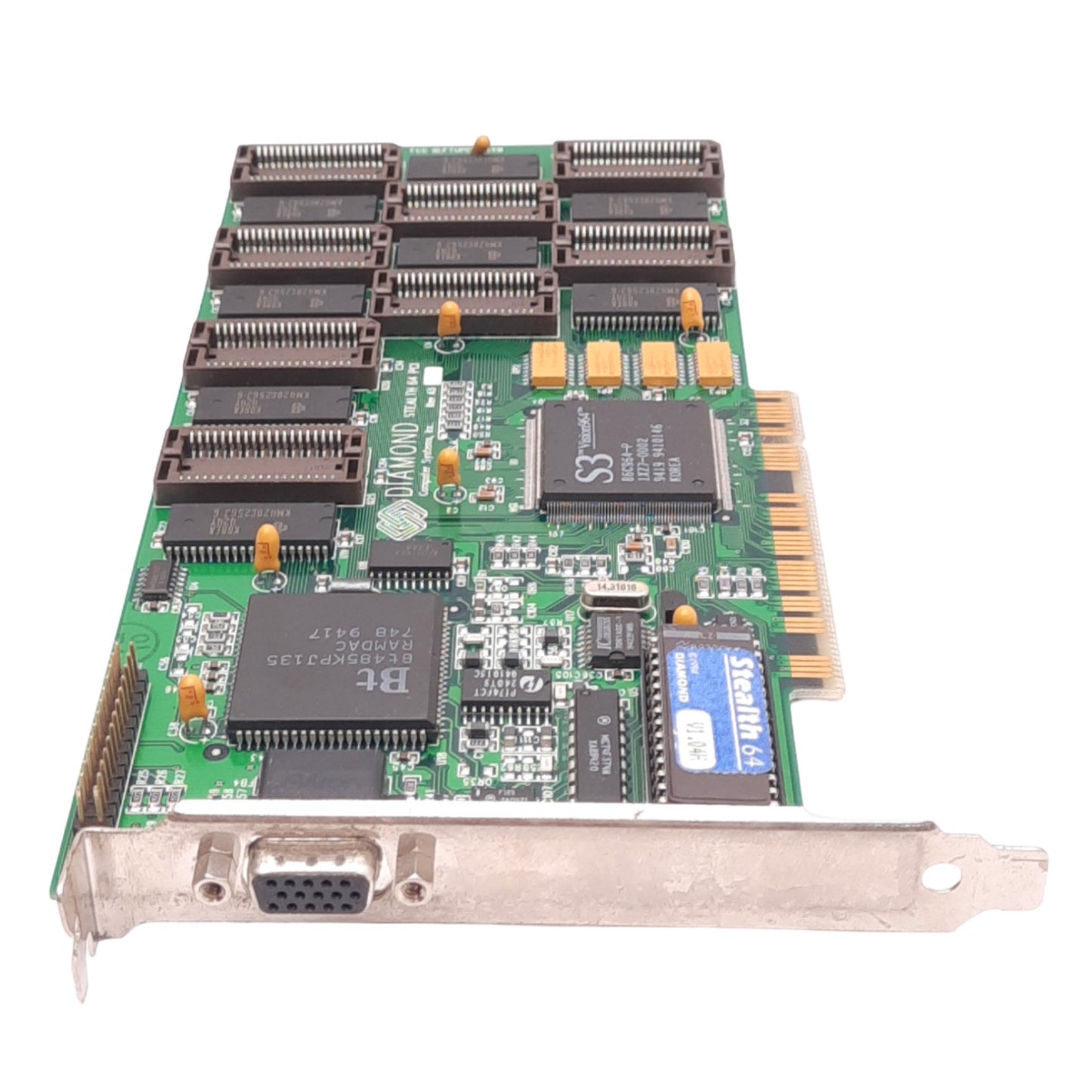 Used Diamond Stealth 64 PCI v1.04H Video Card, S3 Vision964, 4MB VRAM, VGA, PCI