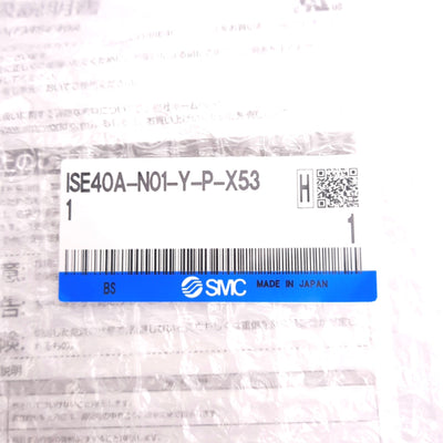 New SMC ISE40A-N01-Y-P-X531 Digital Pressure Switch, 145psi, PNP 80mA Out, 12-24VDC