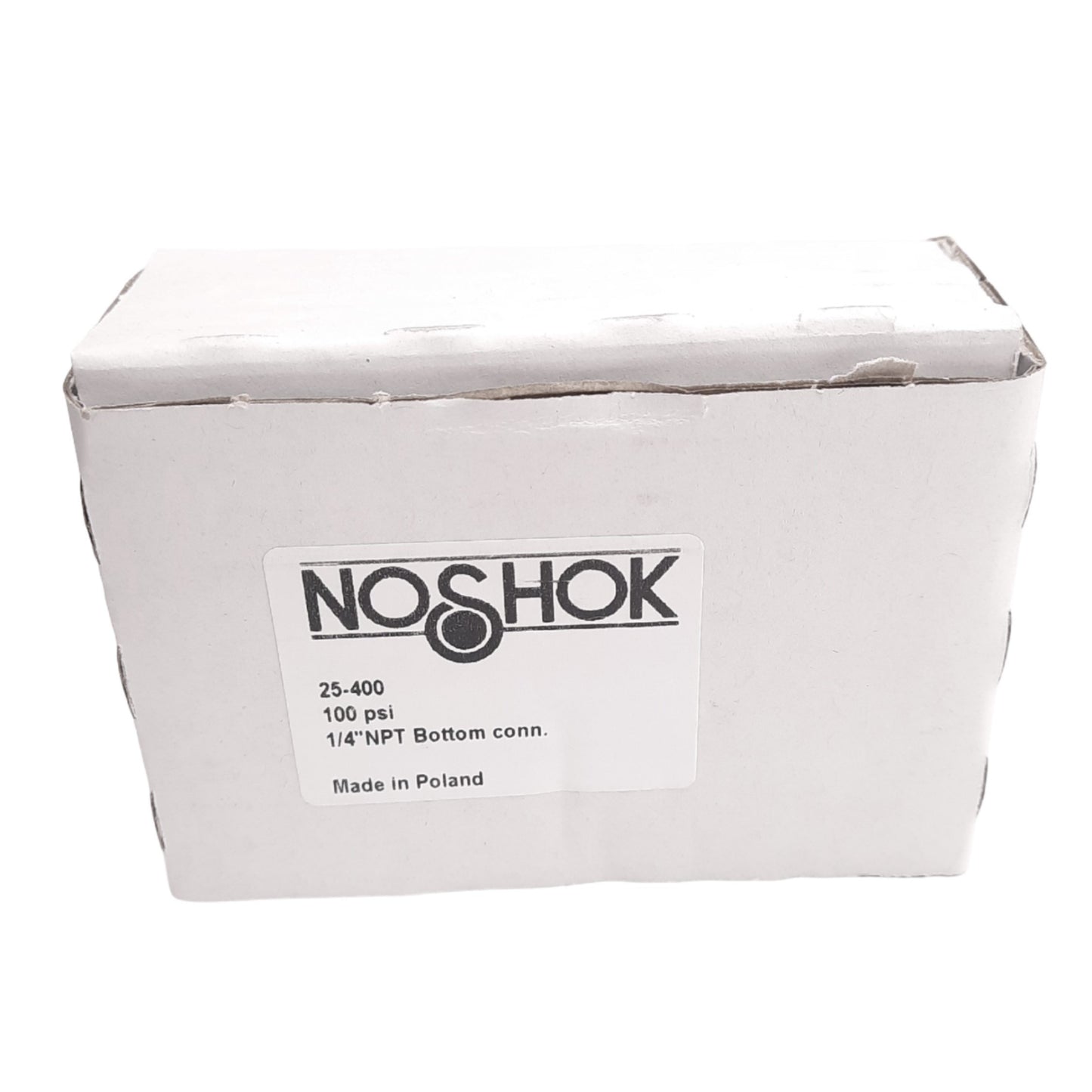New NOSHOK 25-400-100-psi-1/4 Pressure Gauge, 0-100psi, 1/4in NPT, 2-1/2in Face