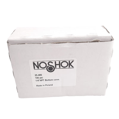 New NOSHOK 25-400-100-psi-1/4 Pressure Gauge, 0-100psi, 1/4in NPT, 2-1/2in Face