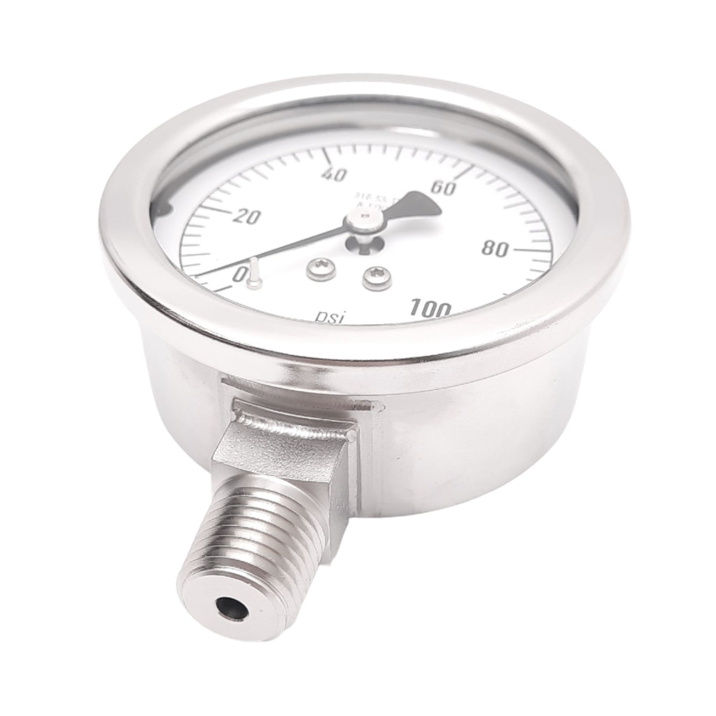 New NOSHOK 25-400-100-psi-1/4 Pressure Gauge, 0-100psi, 1/4in NPT, 2-1/2in Face