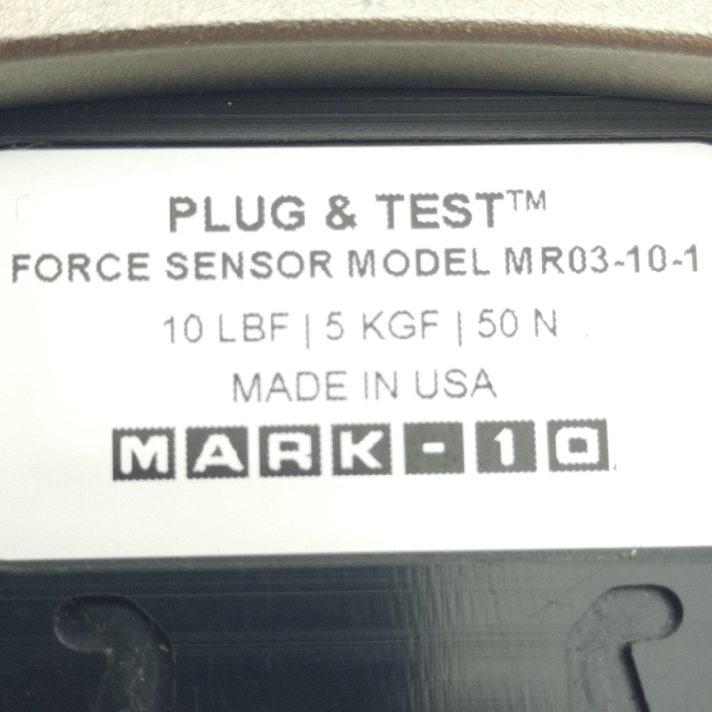 Used Plug and Test MR03-10-1 Force Sensor Model 10lbF Capacity, 0.250in Screw Depth