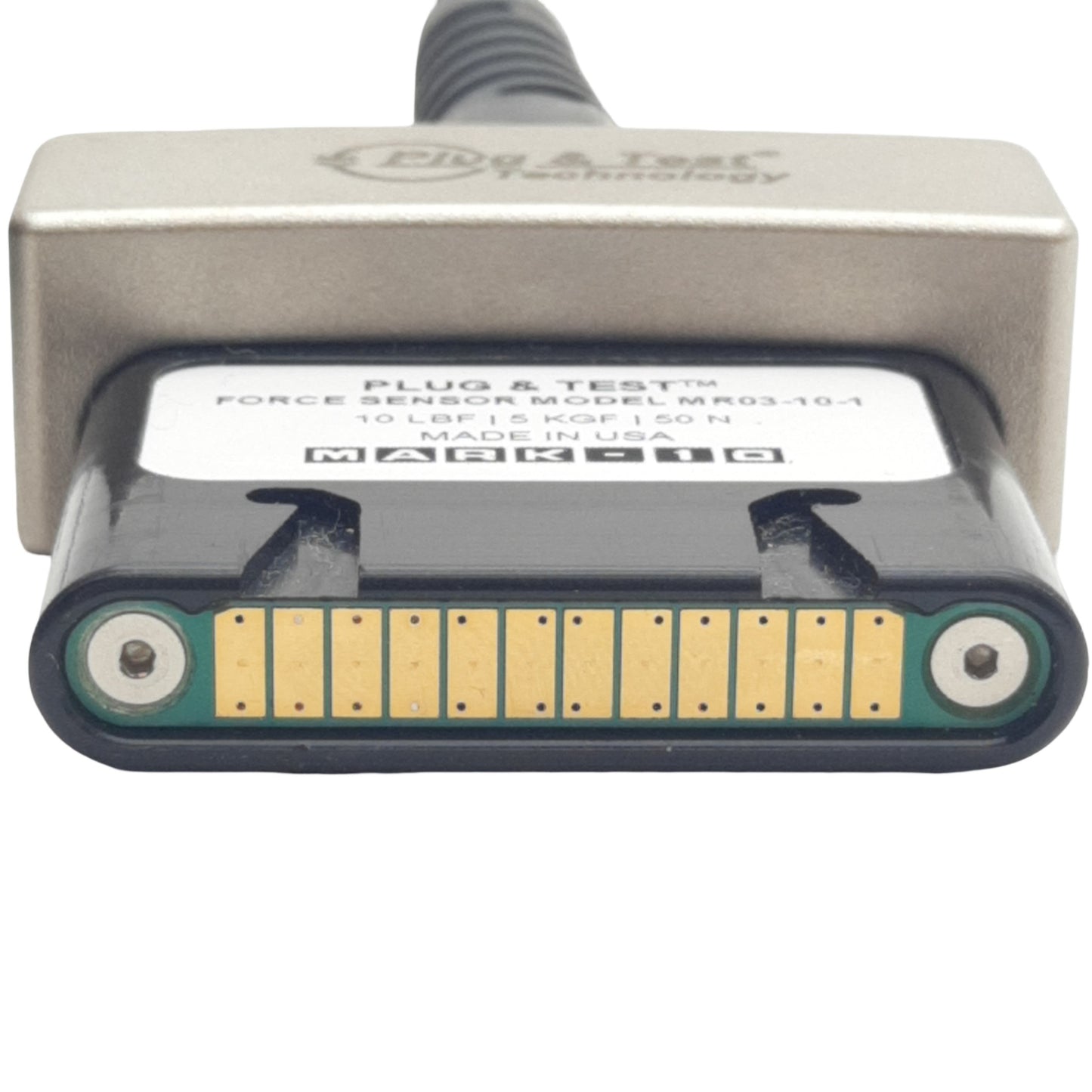 Used Plug and Test MR03-10-1 Force Sensor Model 10lbF Capacity, 0.250in Screw Depth