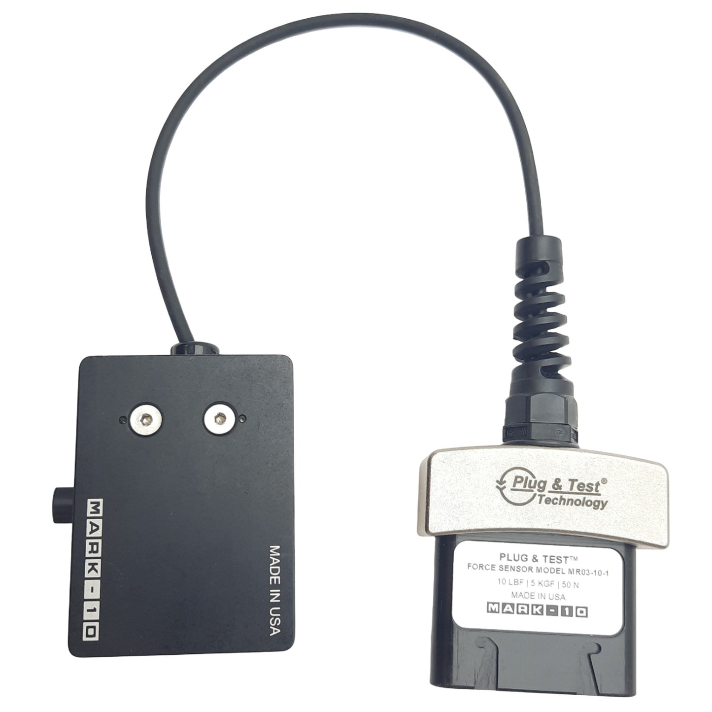 Used Plug and Test MR03-10-1 Force Sensor Model 10lbF Capacity, 0.250in Screw Depth