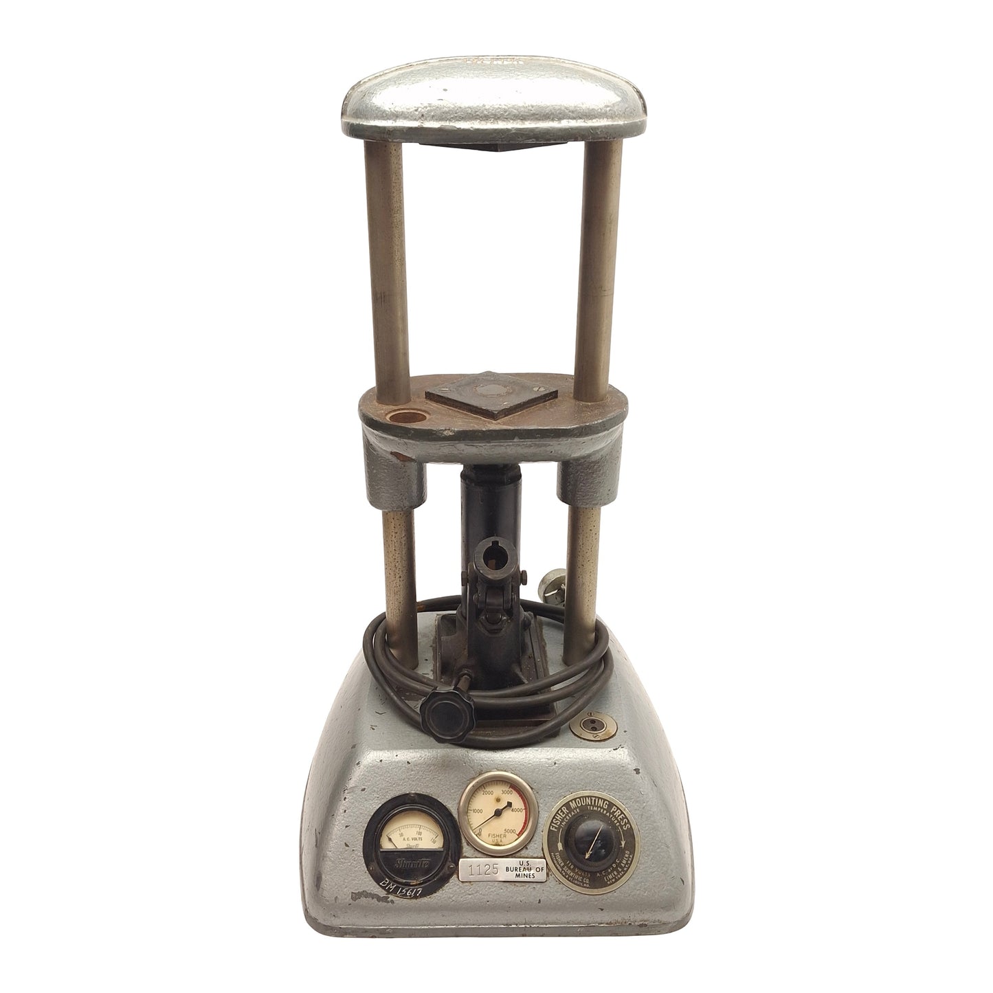 Used Fisher Scientific Benchtop Hydraulic Heated Lab Press, 1.5 ton *No Heater*