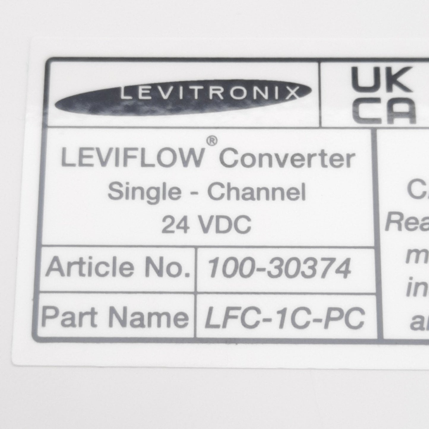New Levitronix LFC-1C-PC LEVIFLOW Single-Channel Converter 4-Digit LCD, 24VDC, RS485