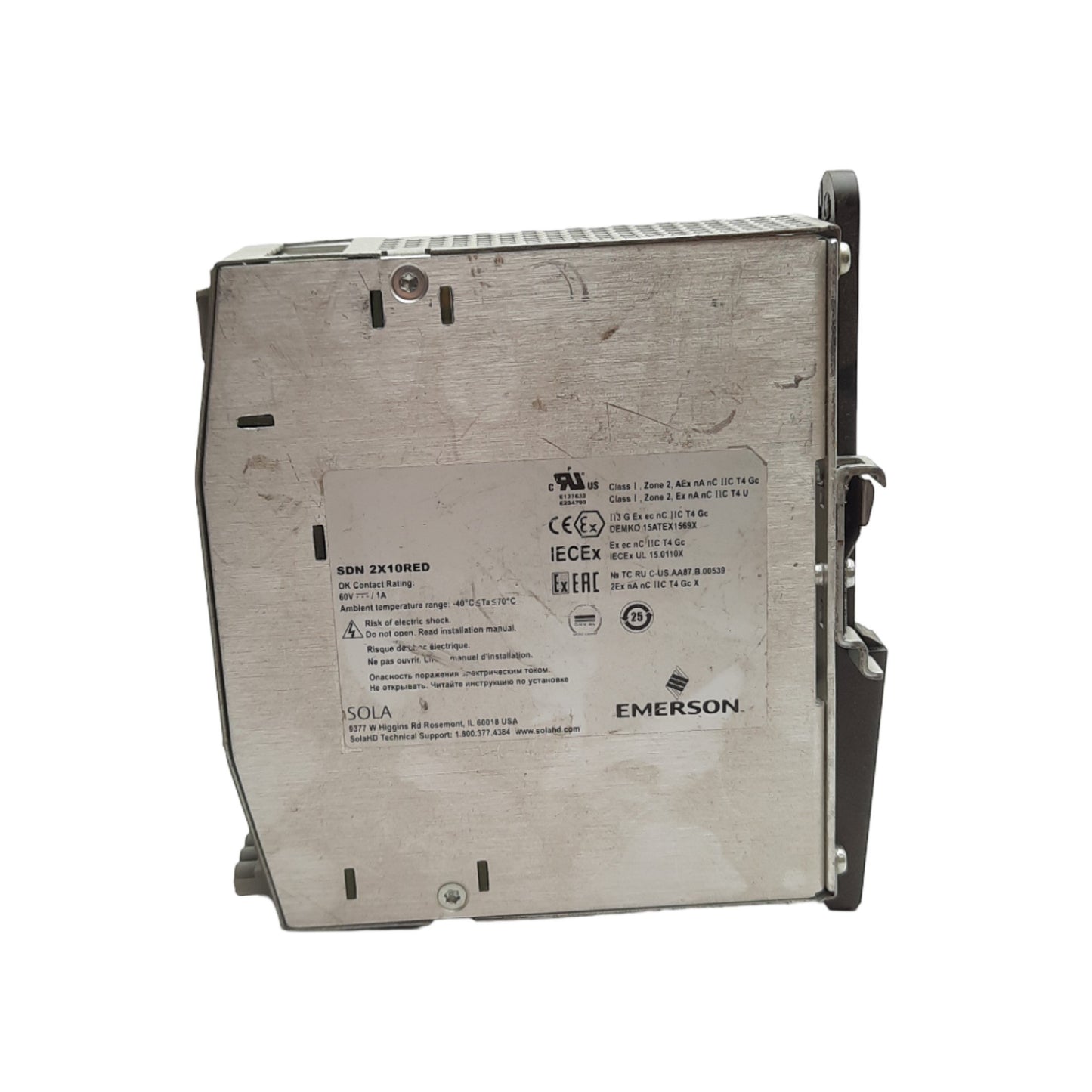 Used Emerson SolaHD SDN2X10RED Redundancy Module, 2-Channel, 12-28VDC Input / Output