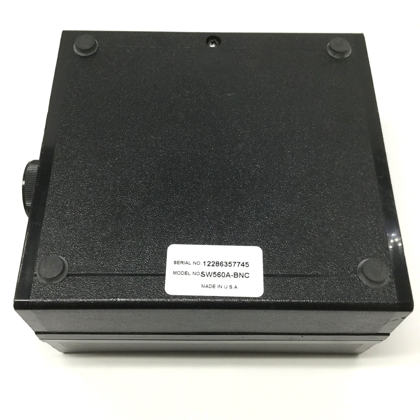 Used Black Box SW560A-BNC ABCDE Desktop Manual External BNC Coaxial Switch, 4 to 1