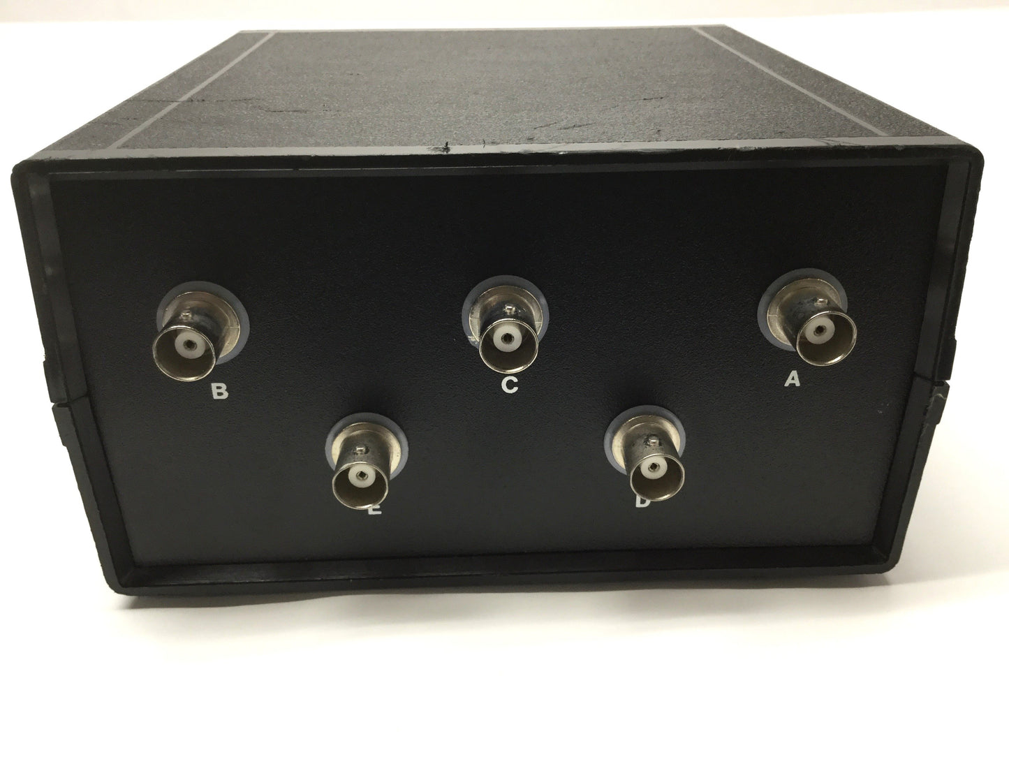 Used Black Box SW560A-BNC ABCDE Desktop Manual External BNC Coaxial Switch, 4 to 1