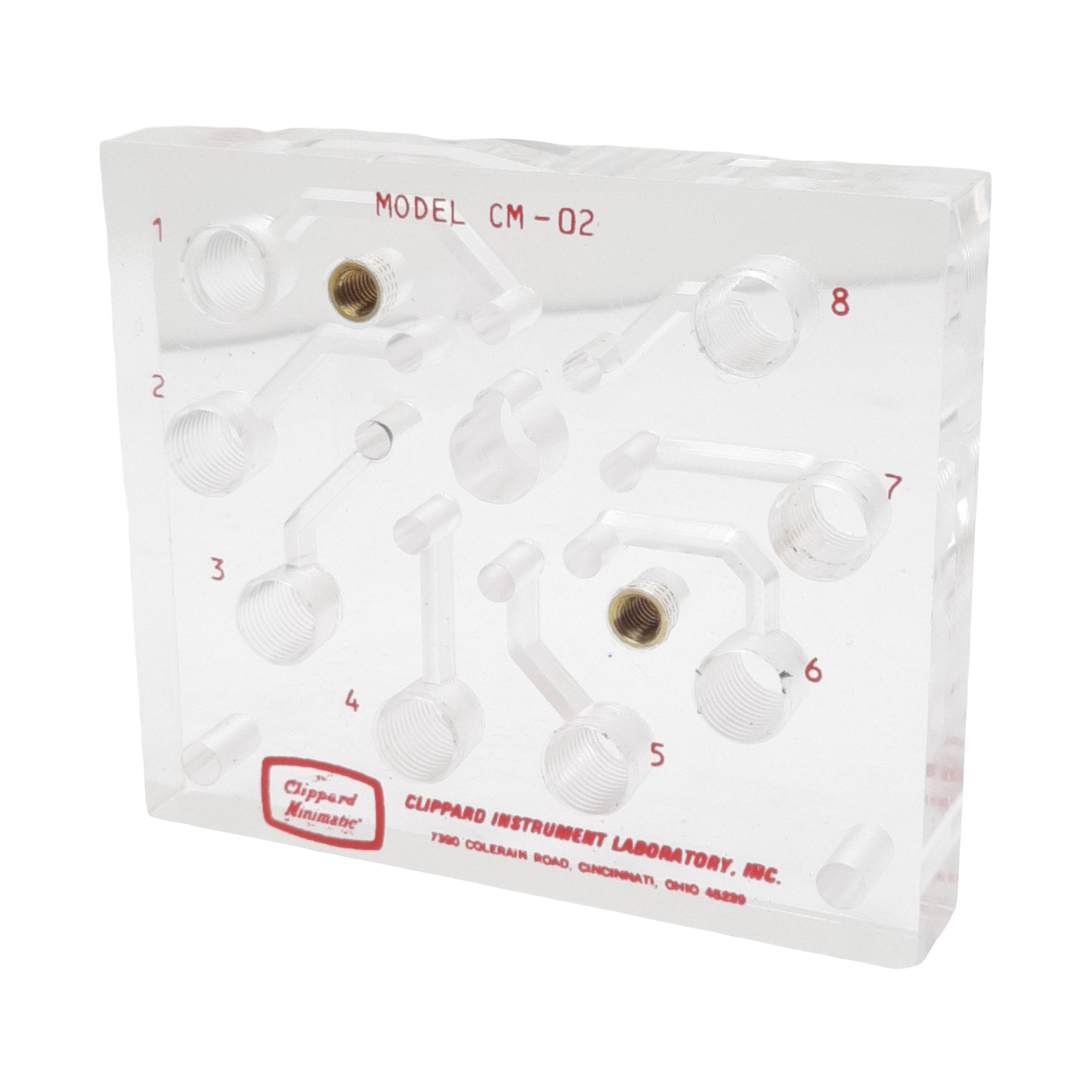 Clippard CM-02 Adapter Subplate, Single Module, 1/8in NPT Ports, 120ps ...