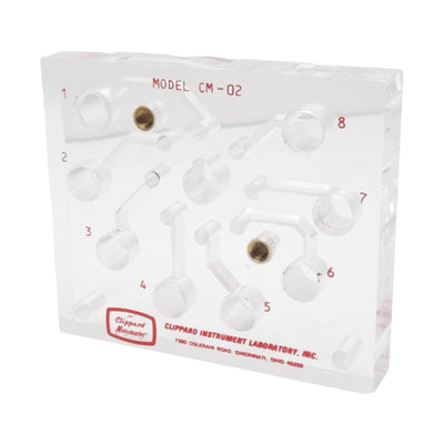 Used Clippard CM-02 Adapter Subplate, Single Module, 1/8in NPT Ports, 120psig Max