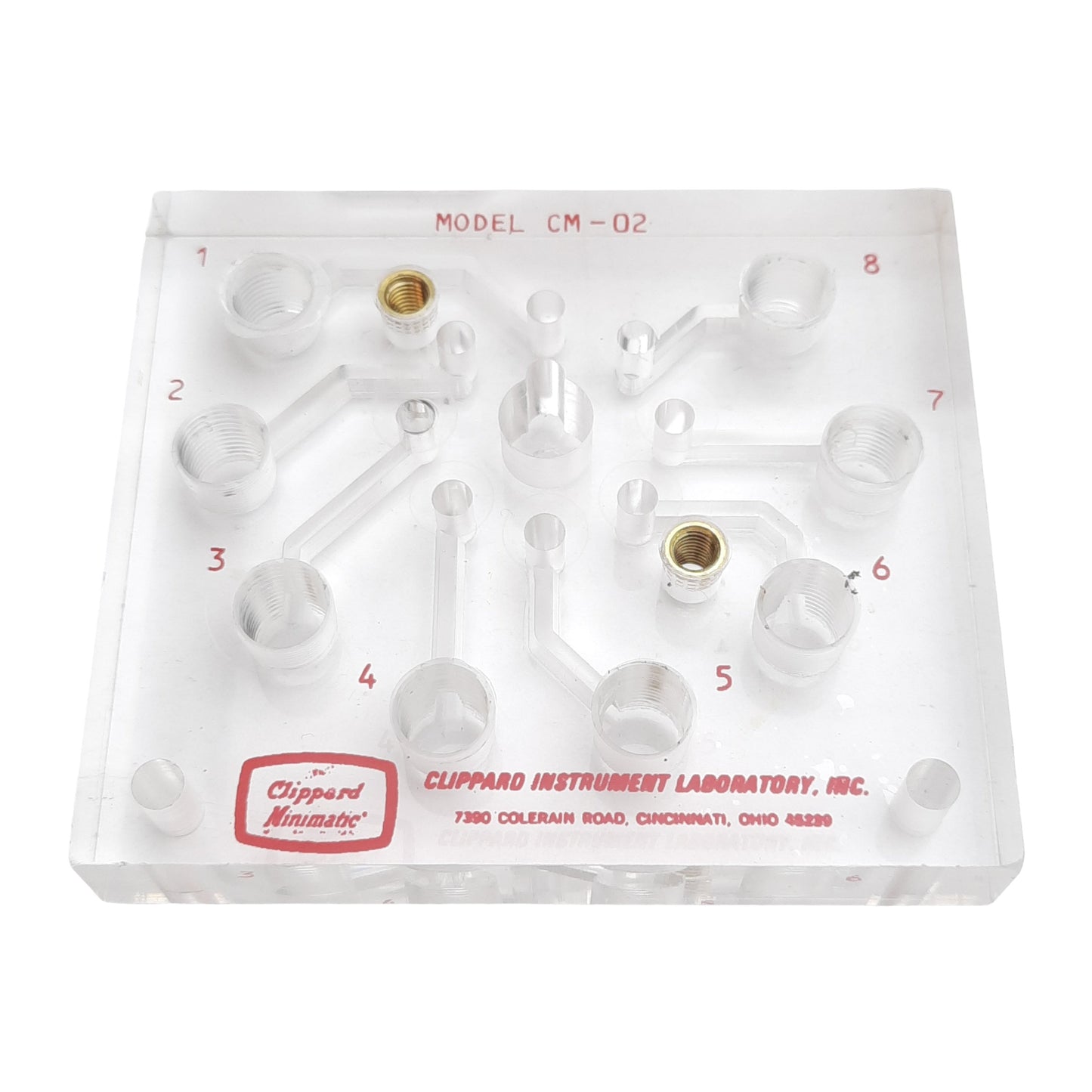 Used Clippard CM-02 Adapter Subplate, Single Module, 1/8in NPT Ports, 120psig Max