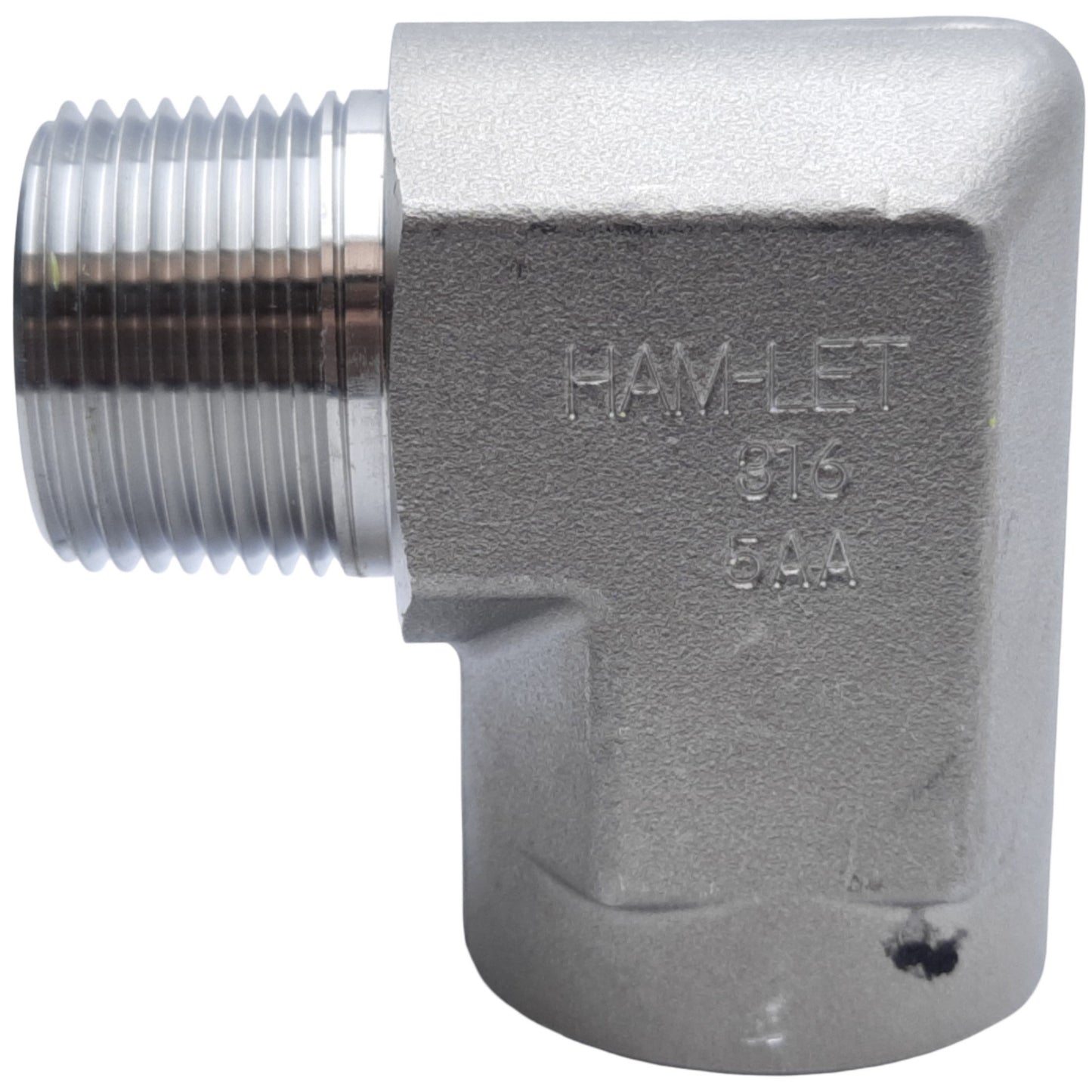 Used Ham-Let 116HSS1X1 Elbow Pipe Fitting, SS-316, Female Tube 1" to Male 1" NPT