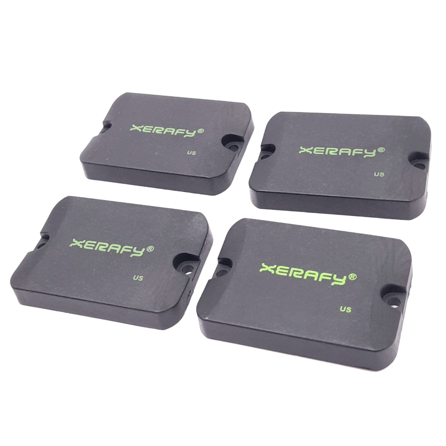 Used Lot of 4 Xerafy Micro X-II RFID Tags, 10m Range, 51x36.3x7.5mm, ø3mm Mount