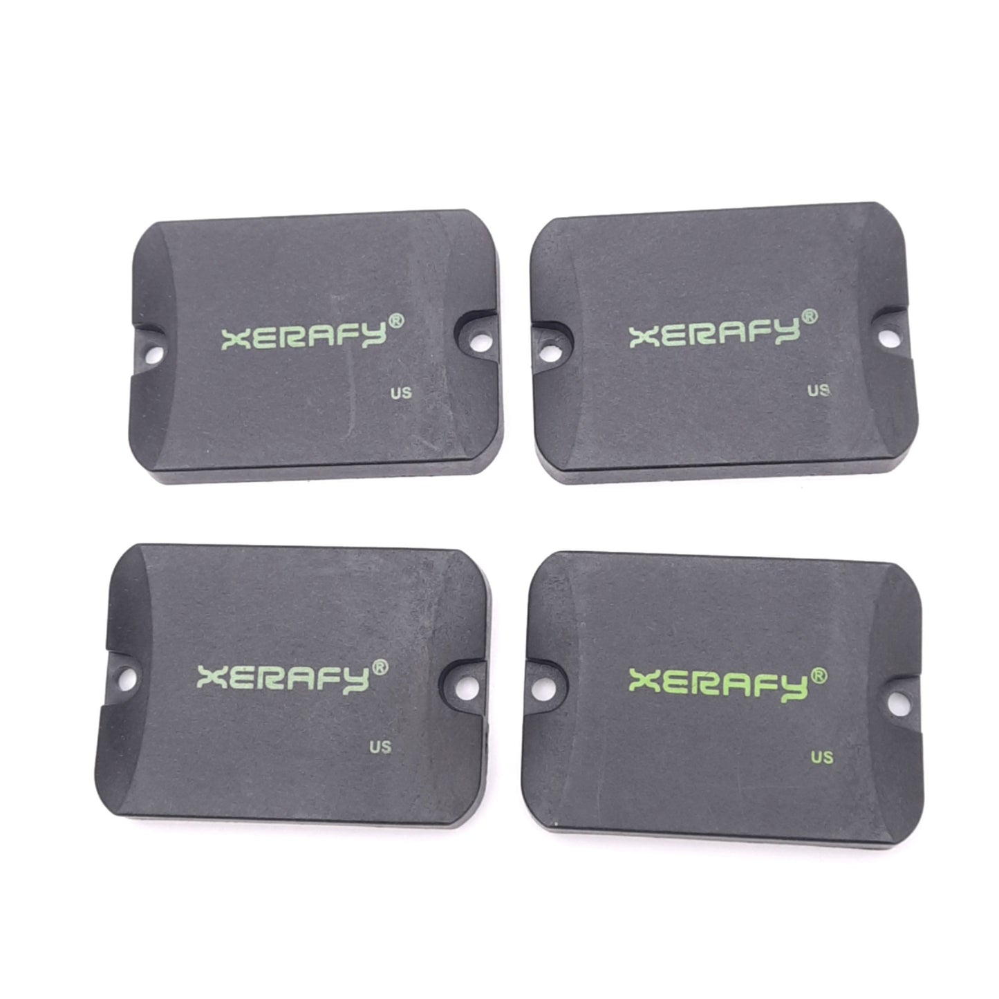 Used Lot of 4 Xerafy Micro X-II RFID Tags, 10m Range, 51x36.3x7.5mm, ø3mm Mount
