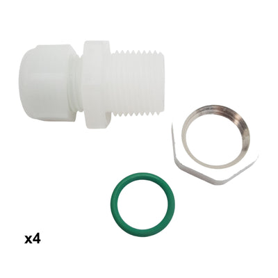 New Lot of 4 Sealcon CD09NR-TE-N-O-PKGM Tube Fitting, 3/8in NPT x 0.08-0.24in Range