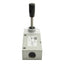 Used Parker PD45486 Manual Lever Valve, 1/4in NPT, 30-145psi, 5 Port 3 Position