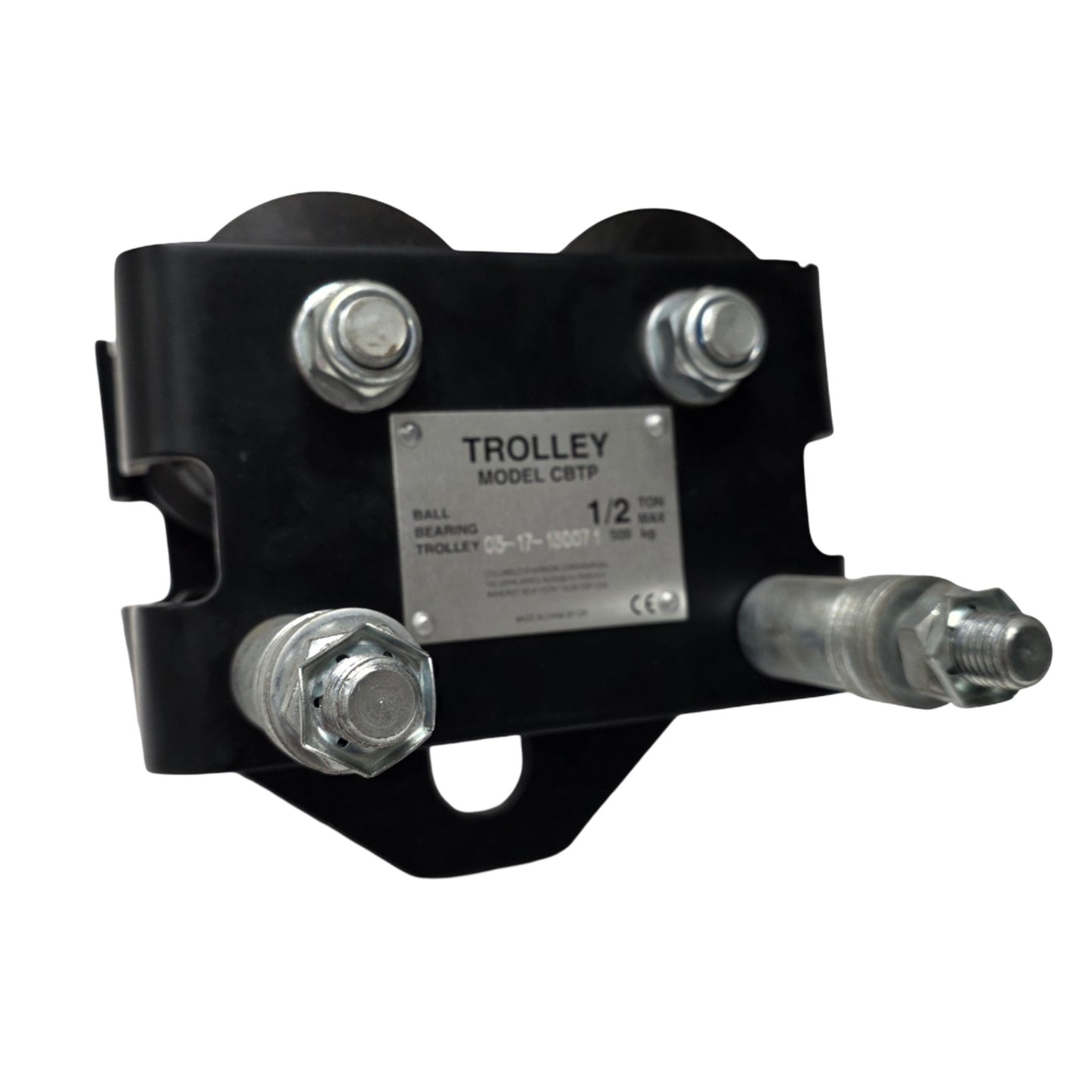 Used Columbus Mckinnon CBTP-0050 1/2 Ton Plain Trolley, 2-8.7" Flange, 4-24" Height