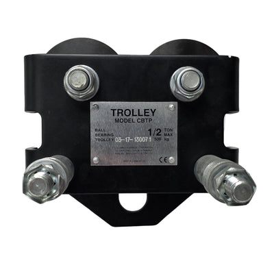 Used Columbus Mckinnon CBTP-0050 1/2 Ton Plain Trolley, 2-8.7" Flange, 4-24" Height